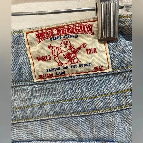 TRUE RELIGION Sadie Mini Denim Skirt Size 25 - Picture 3 of 10